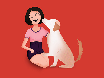Dog Therapy concept art design flat illustration illustrator vector