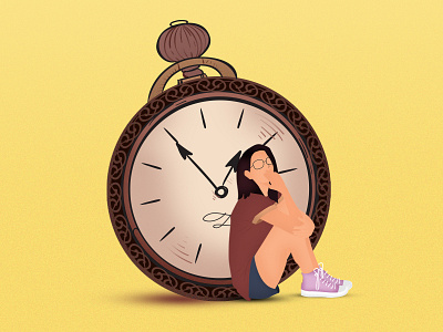 Time concept art design flat illustration illustrator minimal vector