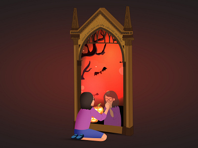 Trick or Treat concept art design flat halloween illustration illustrator minimal mirroroferise mirroroferise vector