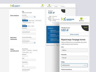 Mikrokasa — registration process design form mobile registration ui ux web