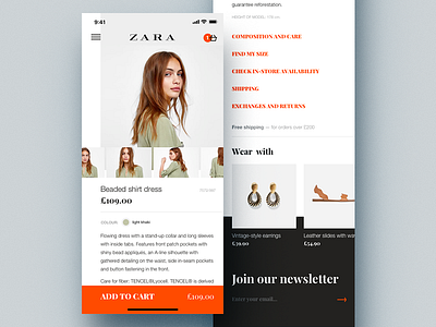 Fashion shop — product page app design mobile product ui ux web