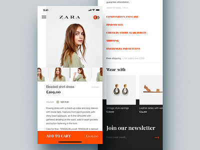 Fashion shop — product page