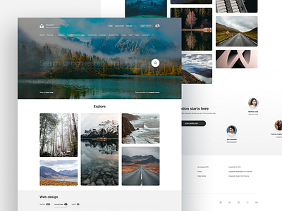 Unsplash concept design landing page photos search ui unsplash ux web website