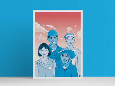 Illustration for the International Labour Organization