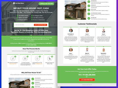 Fast Cash Home Landing Page landing page landing page design ui unbounce unbounce design ux web webdesign website