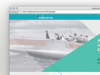 On boarding start page geometric hook mighty spring on boarding sailing start