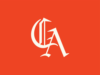 CA Blackletter Monogram blackletter branding hand lettering lettering lettering logo logo monogram monogram logo typographic typography