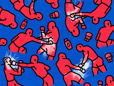 MMA Cheating Illustration editorial figure illustration line pattern sports top art