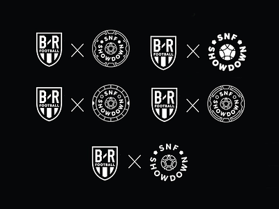 SNF Showdown Logo Options badge charity crest event futbol icon logo round seal soccer sports
