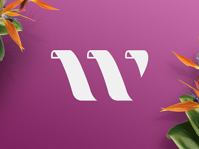 W is for Women monogram solid vector w women