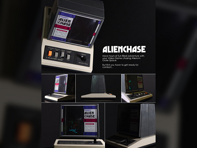 Alien Chase - Retro Ad Design