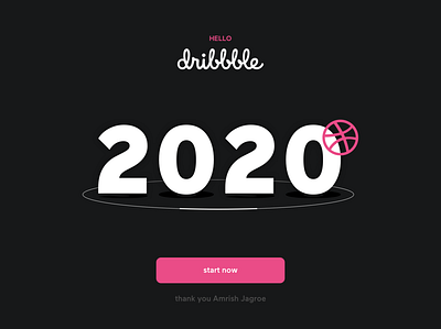 Hello Dribbble! ✨ 2020 design first post first shot hello dribbble invite typogaphy ui visual