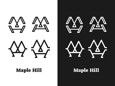 Maple Hill logo logomark mh monogram monogram