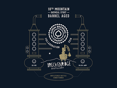 10th Mountain Colab aspen brewing company beer bomber breckenridge distillery collaboration distillery label
