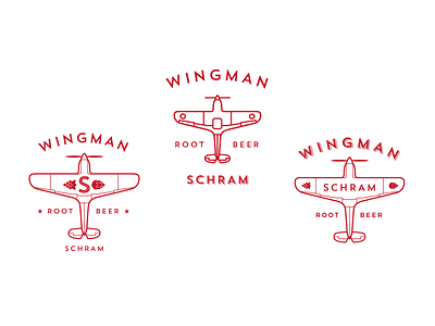 Wingman lockup logo root beer schram