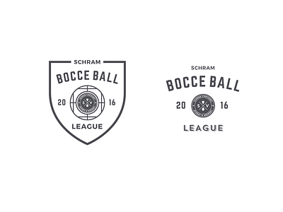 Bocce Ball League bocce ball crest league lockup logo sports