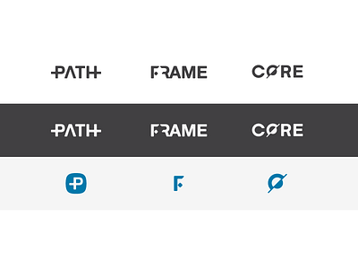 PATH • FRAME • CORE icon logo logo mark type type treatment