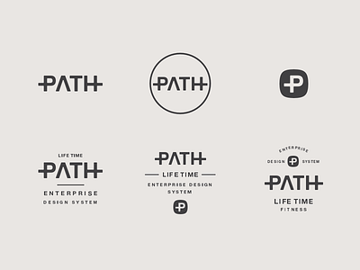 Path design system icon lockup logo logomark wordmark