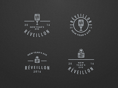 Réveillon beer brewery event lockup logo new years eve