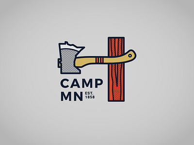 Camp MN camp halftone lockup minnesota state