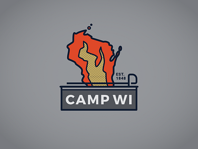 Camp WI camp camping cook fire flame state wisconsin