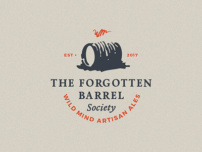 The Forgotten Barrel Society barrel beer lockup logo