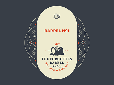 Barrel No.1 barrel beer flourish label lockup logo monogram