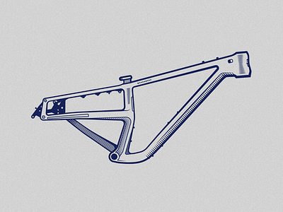 Woodsmoke bicycle bike frame line drawing mountain bike salsa