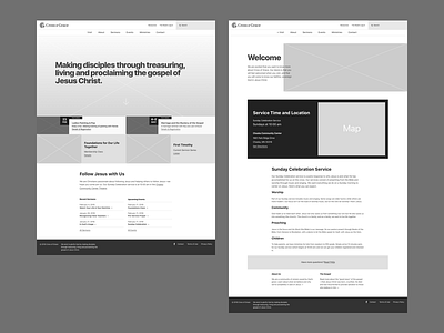 CG Wires church web website wireframe wireframes