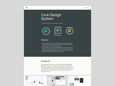 Website WIP case study design system illustration spot illustration web website