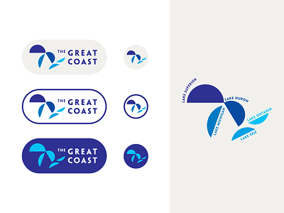 The Great Coast great lakes lake lockup logo