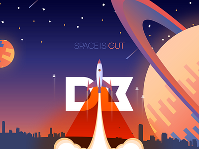 DiArtBonch 2019: Space is GUT – Branding branding illustration space vector