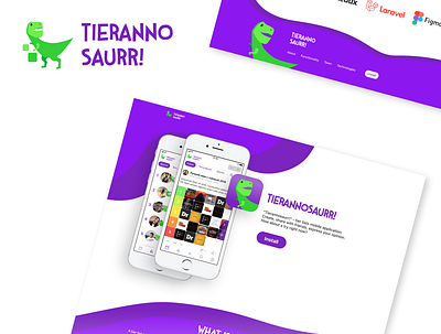 Tierannosaurr! – Landing landing landingpage ui ux web