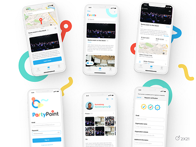 Party Point – iOS App app branding design ui ux