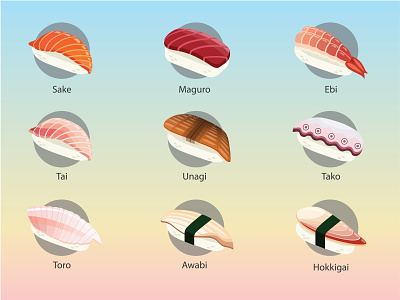 Sashimi Sushi Illustration food food illustration icon japanese food sketch sushi symbol