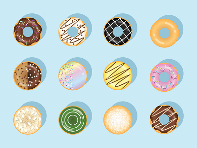 Doughnut Series 01 donut doughnut food food illustration icon sketch sweets