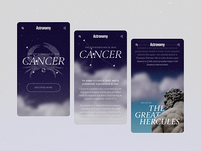Weekly Warmup - Zodiac Signs clean design graphic design minimal mobile sketch space typography ui ux web design