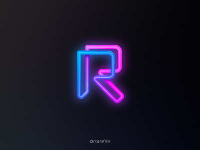 logo neon rc branding dribbble illustrator logo photoshop typography ui ux vector web