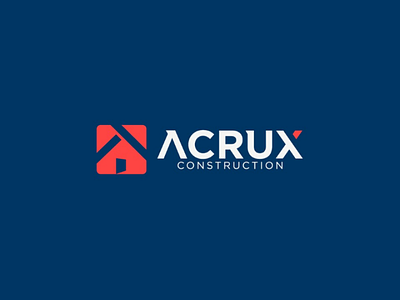 Acrux Construction behance design dribbble illustrator logo logo design minimal monogram