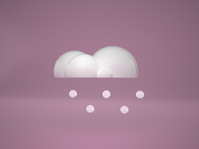 Weather 3D Icon 3d 3d animation 3d art 3d artist 3d icon 3d icons cinema4d cloud icon pink snow weather