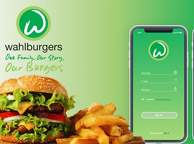 #DailyUI - 001 - Sign Up - Wahlburgers Concept app ui ux