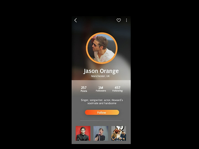 #DailyUi 006 - Profile dailyui