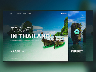 Travel in Tailand tailand ui ux web design