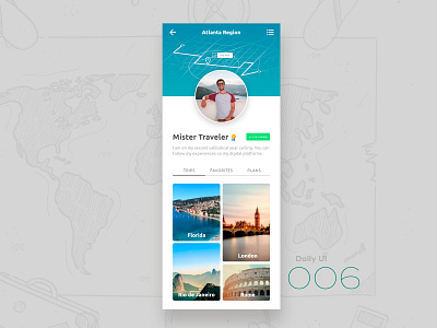Daily UI #006 dailyui profile