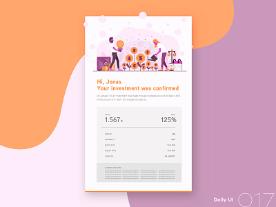 Daily UI #017 017 dailyui email emailreceipt financial