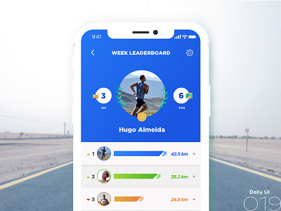 Daily UI #019 019 dailyui leaderboard run