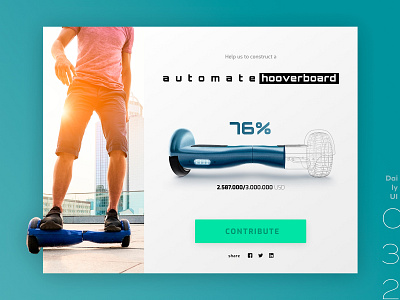 Daily UI #032 032 campaign crowdfunding dailyui hoverboard