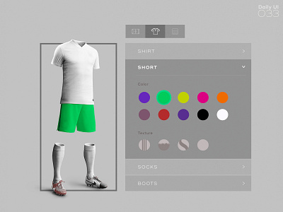 Daily UI #033 033 customize customize product dailyui soccer