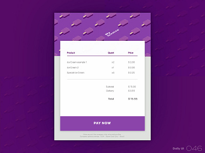 Daily UI #046 046 dailyui invoice