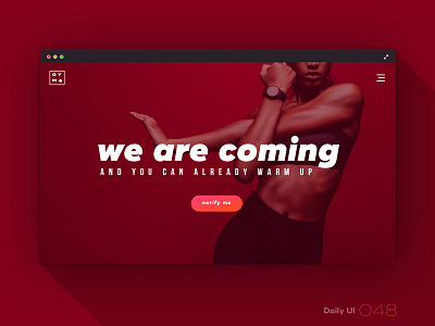 Daily UI #048 048 comingsoon dailyui fitness gym